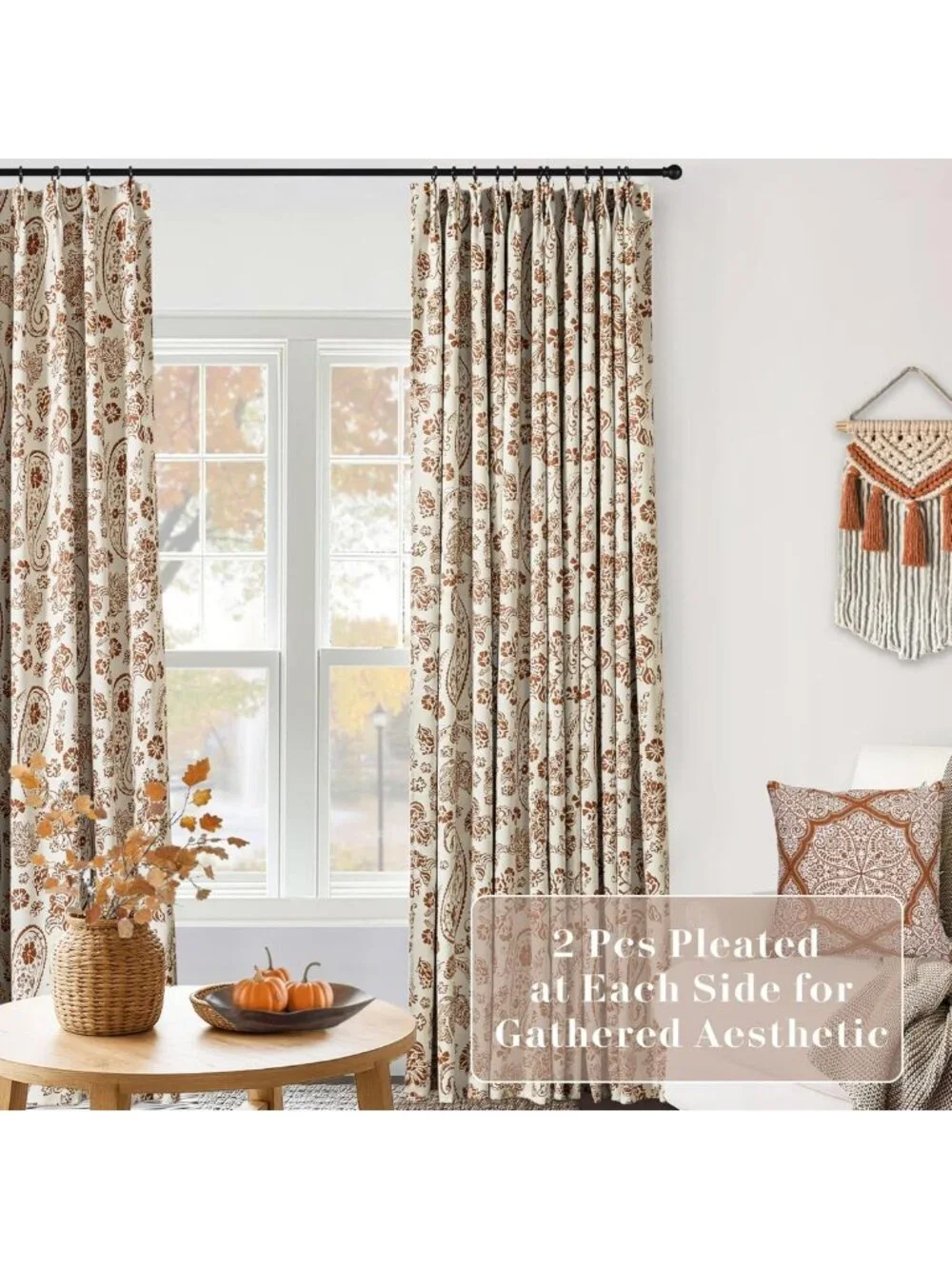 Vintage Floral Blackout Curtains, 96